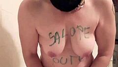 Esclave F in Raw French BDSM Masturbation Uro Session