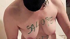 Esclave F in Raw French BDSM Masturbation Uro Session