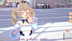 Yo, Barbara from Genshin Impact gets wild fucking at the shopping center!