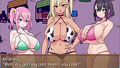 Hypnotized uncle cums on big tits of cute girls in creampie fetish anime.