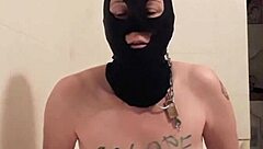 Esclave F in Raw French BDSM Masturbation Uro Session