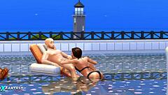 Jade Rosa Cums Hard In Sims 4 Pool