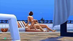 제이드 로사가 심즈4 풀장에서 세게 써