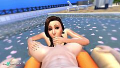 Jade Rosa Cums Hard In Sims 4 Pool