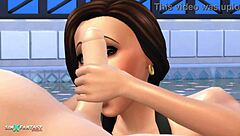 Jade Rosa Cums Hard In Sims 4 Pool