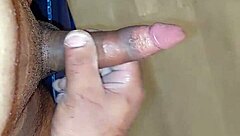 Masturbation session with cum spilling all over hotel floor