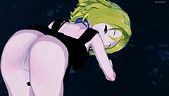 anna from shaman king teases with her wet vagina