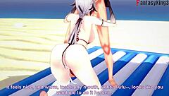 arlecchino fucking in bikini on the beach