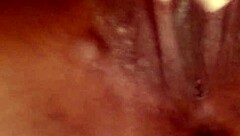 Ebony babe squirts in morning solo