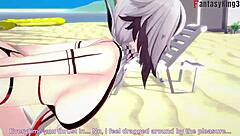 arlecchino fucking in bikini on the beach