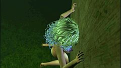 Glory hole dalam adegan hentai kartun anime ini