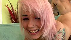 Guy Cums on Christina's Luscious Titties After Ramming Her Wet Pussy Hard