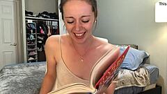Reading Harry Potter While Riding Vibrator to Wild Climax