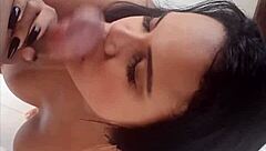 morena pamela santos gives blowjob to matheus castro backstage