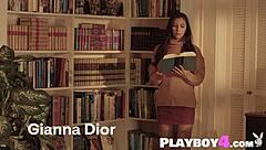 Brunette Teen Gianna Dior Strips to Expose Big Ass?