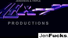 Wow, MILF Jen Hexxx and Makayla Cox Split a Cock and Huge Jizz!