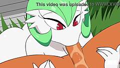 breeding with gardevoir and her monster cock cumshot on tits