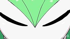 breeding with gardevoir and her monster cock cumshot on tits