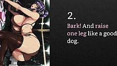 Faygrey和Busujima Saeko用JOI CEI宠物play羞辱降级支配新宠物，无玩具