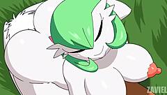 breeding with gardevoir and her monster cock cumshot on tits