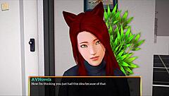 redhead plays erotic game with small tits