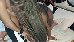 Oh No! Teen Ebony Almost Caught Sucking Neighbor's Big Cock By Husband!