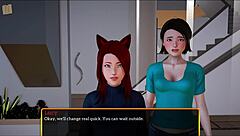 Perempuan berambut merah main permainan erotik dengan tetek kecil 18+