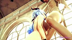 uh, ganyu in genshin impact hentai suckin’ and gettin’ fucked in church, ya see!