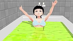 Koko A! I'll Show You Stripping Everything Off in the Bath!