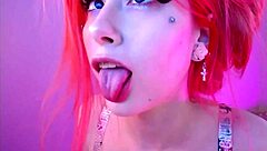 gorgeous egirl blows my mind with petite body and dildo doggystyle on webcam