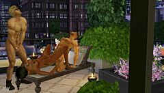 watch the hunky threesome in sims 4