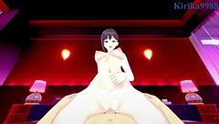 kobeni and makima getting intense with creampie action in chainsaw man hentai