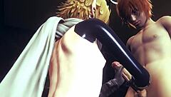 Hey, Yaoi Femboy Zelda, how's Link handling that big cock with handjob and blowjob in sissy crossdress action?