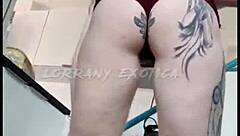 Albina shows off anal shorts