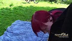 i fucked the horny neighbor's pussy outdoors