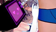 TV woman using her tight bikini to have fun, wow!