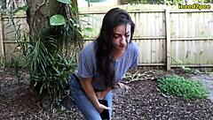 Sexy Indica Jane So Desperate She Wets Herself in Public