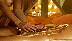 blonde couple milf massage session