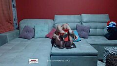 BRAZILIAN MODEL STRIPS OFF LINGERIE In Homemade Video. Her BIG TITS And Athletic Body Shine As Redhead Teen 18+ Poses Seductively.