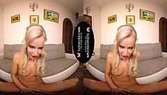 Solo Blonde Lady Victoria Pure Masturbates In VR!