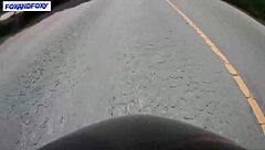 she's givin' a risky blowjob in the public toilet, quick and fast