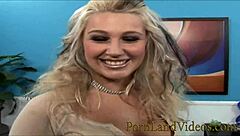 Hey, sexy blonde mary is shaking her huge perfect boobies and taking cum all over them