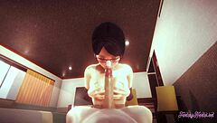 In this Naruto hentai, Sarada gives a POV blowjob to cum in mouth.