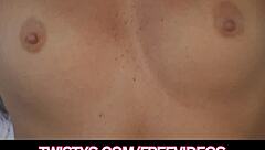 Do you like my slutty lingerie? brunette teases while stripping and masturbating