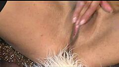 Do you like my slutty lingerie? brunette teases while stripping and masturbating