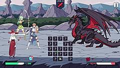 playing hot hentai game with big boobs in fantasy issekai.