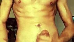 This Hot Soloboy Strokes His Monster Cock Until He Bursts. You Gotta See the Cumshot Action!