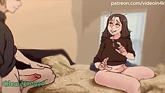 Soft girlfriend lewdfroggo animation ai upscaled in hentai style