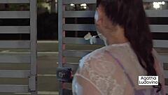 hey, can you believe a cop busted a party and caught two chicks banging?