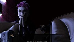 redhead lesbian dives into hairless pussy at erotic theater